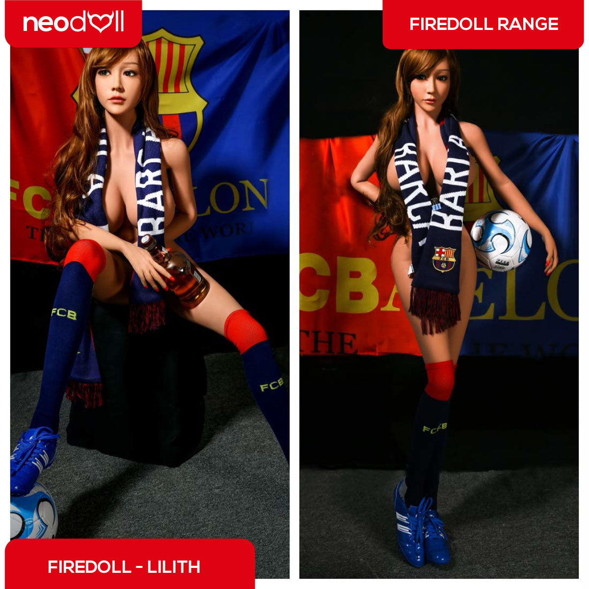 Fire Doll - Lilith - Poupée de Sexe Réaliste - 158cm - Gel Sein - Bronzage Léger