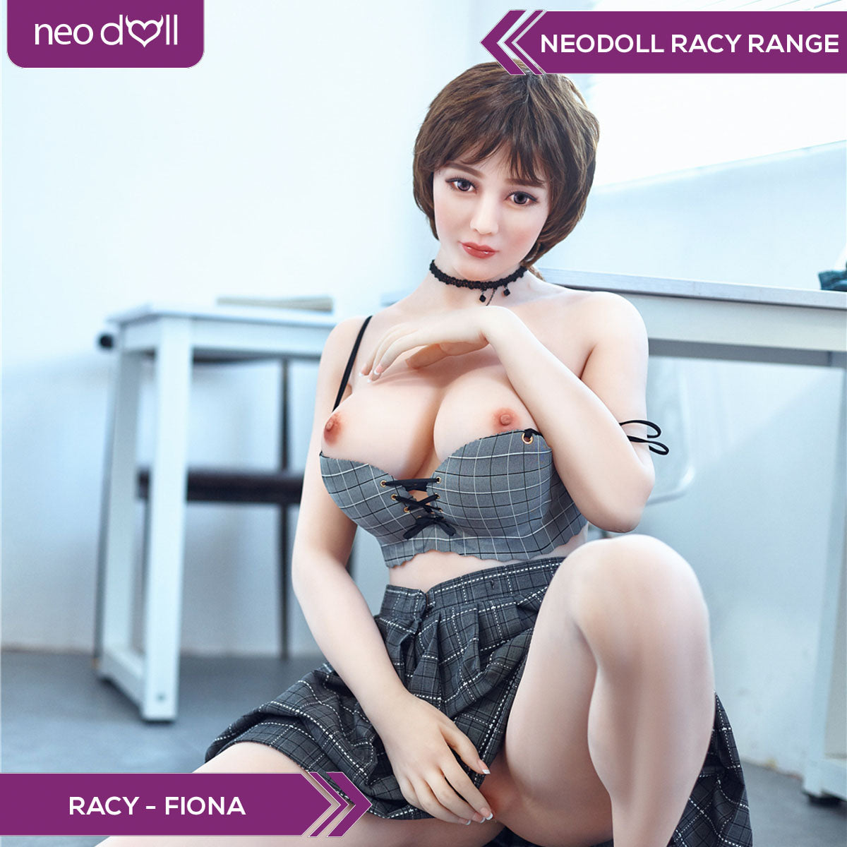 Neodoll Racy Fiona - Poupée de Sexe Réaliste - 159cm - Blanche