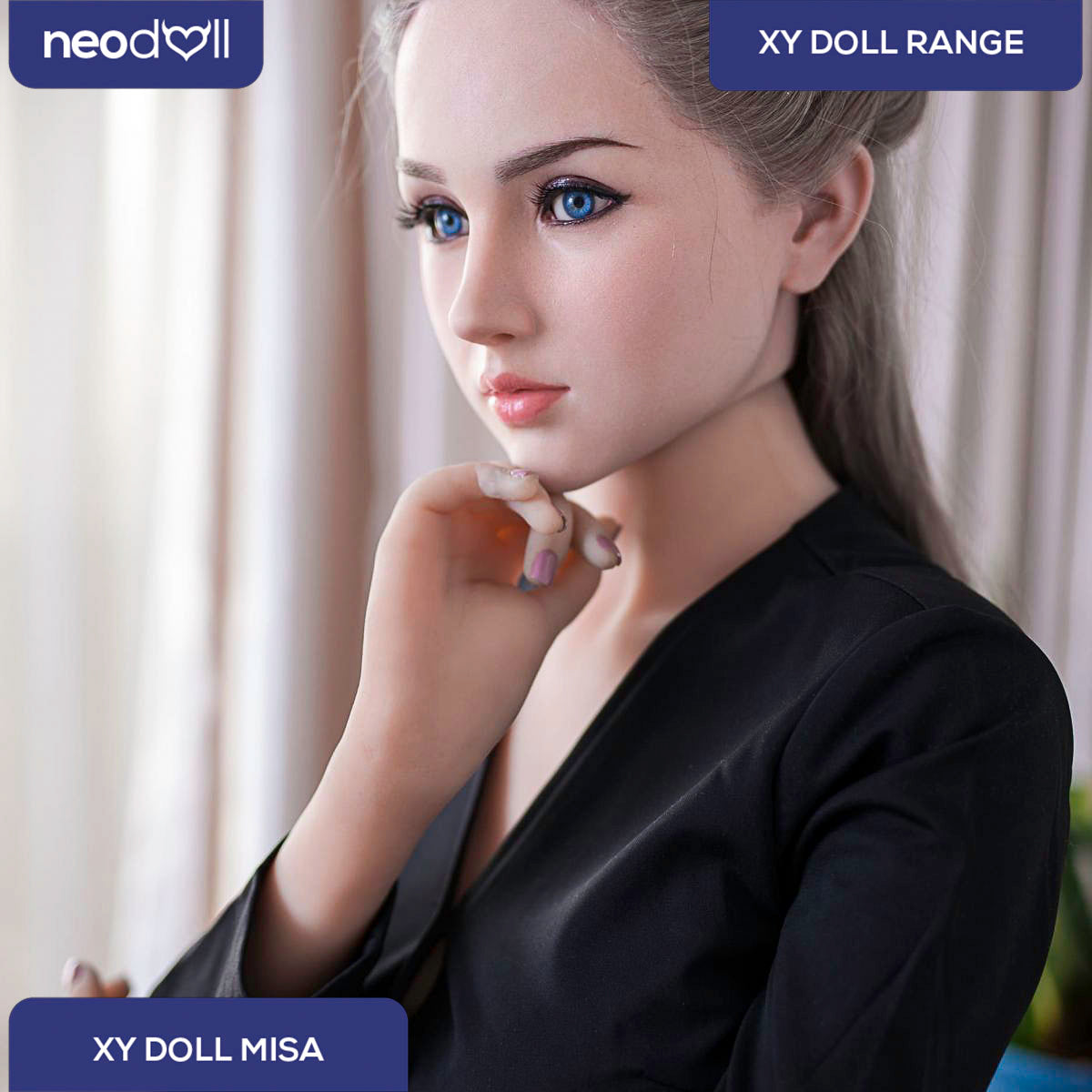 XYDoll - Misa - Poupée de Sexe Hybride en TPE Silicone - 170cm - Cheveux Implémentés - Gel Sein - Naturel