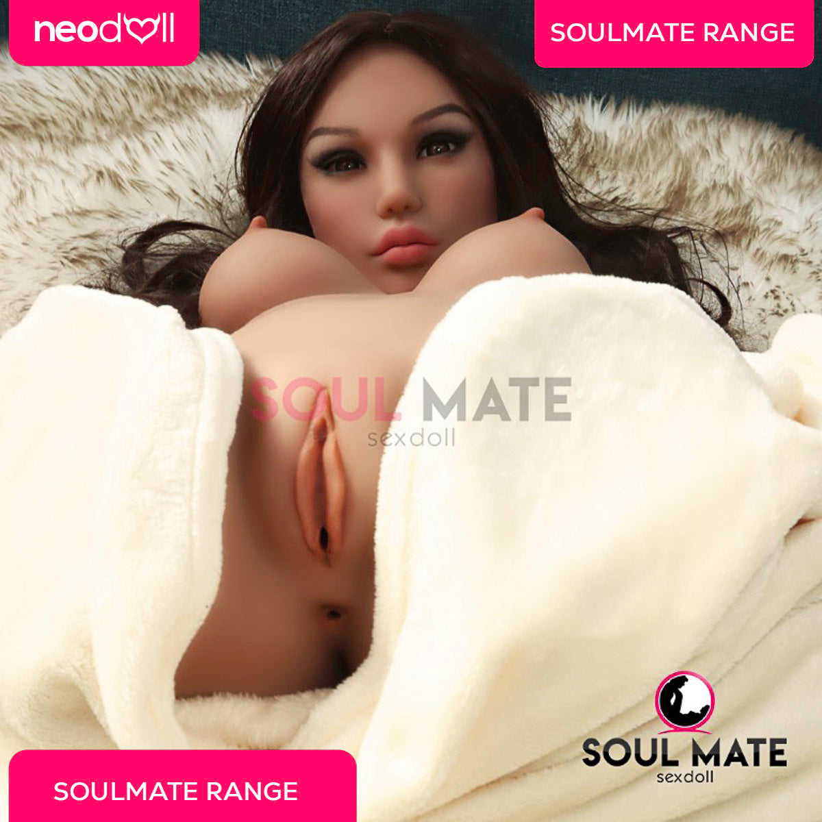 SoulMate Dolls - Arabella Tête avec Torse de Poupée Sexuelle - Brun Clair