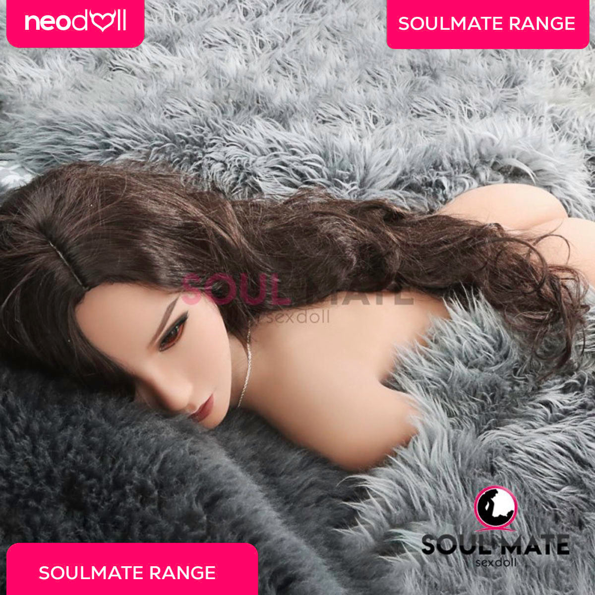 SoulMate Dolls - Emersyn Tête avec Torse de Poupée Sexuelle - Brun Clair
