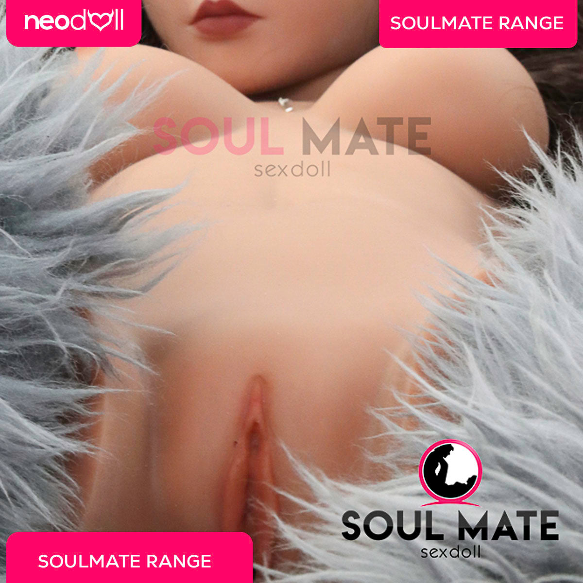 SoulMate Dolls - Emersyn Tête avec Torse de Poupée Sexuelle - Brun Clair
