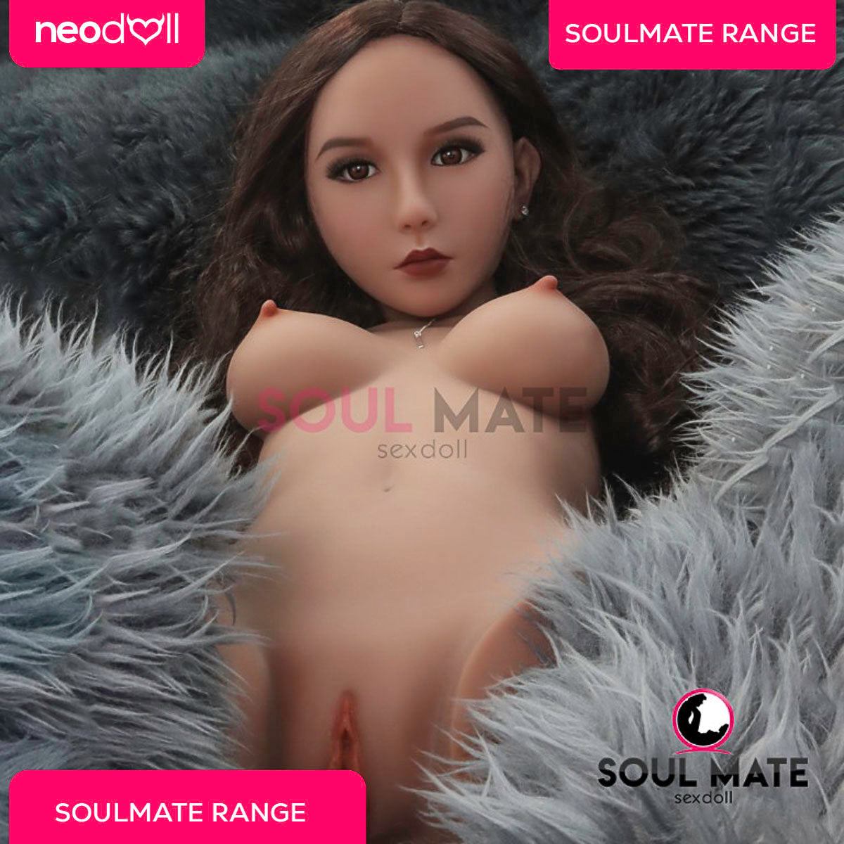 SoulMate Dolls - Emersyn Tête avec Torse de Poupée Sexuelle - Brun Clair