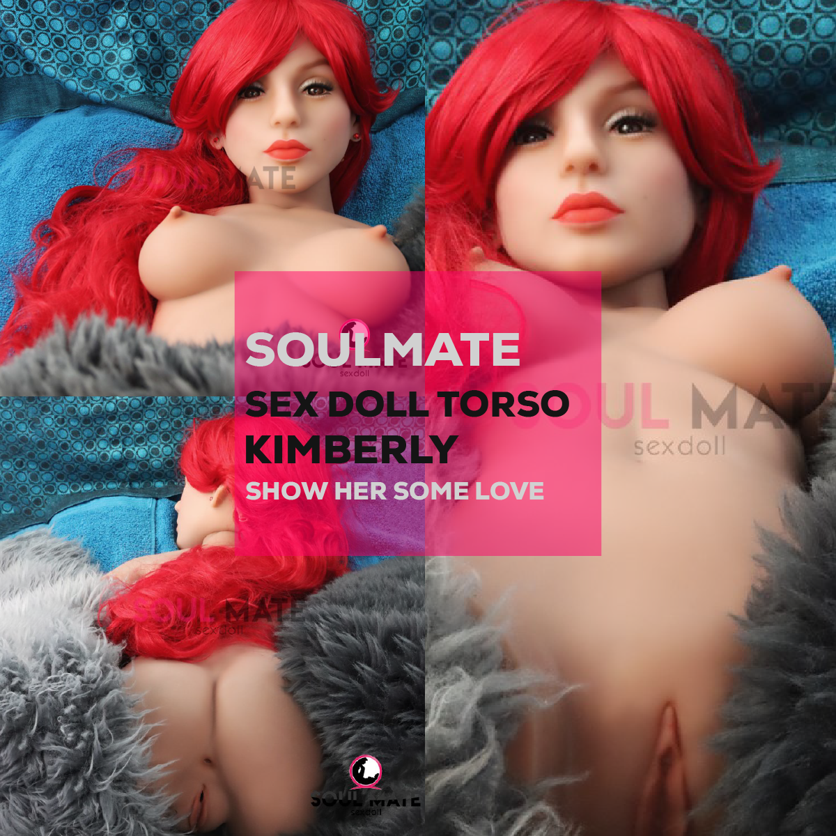 SoulMate Dolls - Kimberly Tête avec Torse de Poupée Sexuelle - Brun Clair