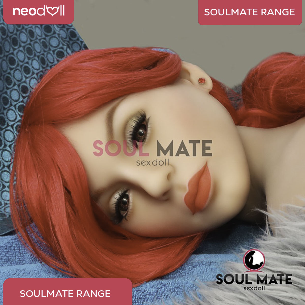 SoulMate Dolls - Kimberly Tête avec Torse de Poupée Sexuelle - Brun Clair