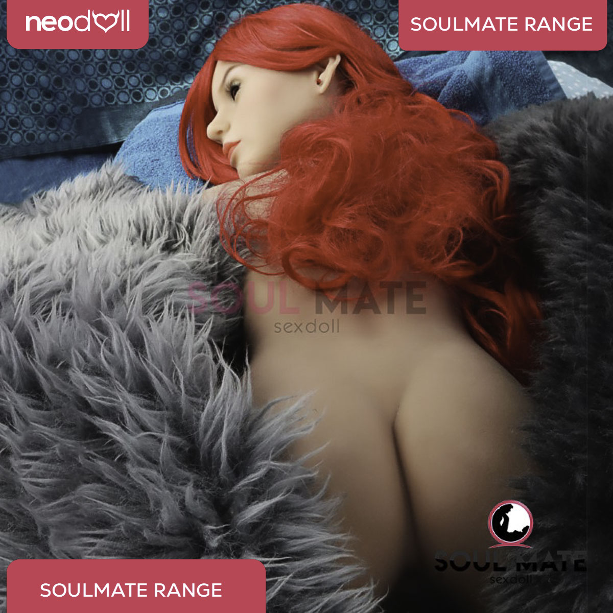 SoulMate Dolls - Kimberly Tête avec Torse de Poupée Sexuelle - Brun Clair