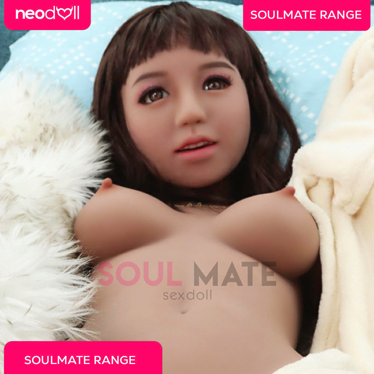SoulMate Dolls - Kayla Tête avec Torse de Poupée Sexuelle - Brun Clair