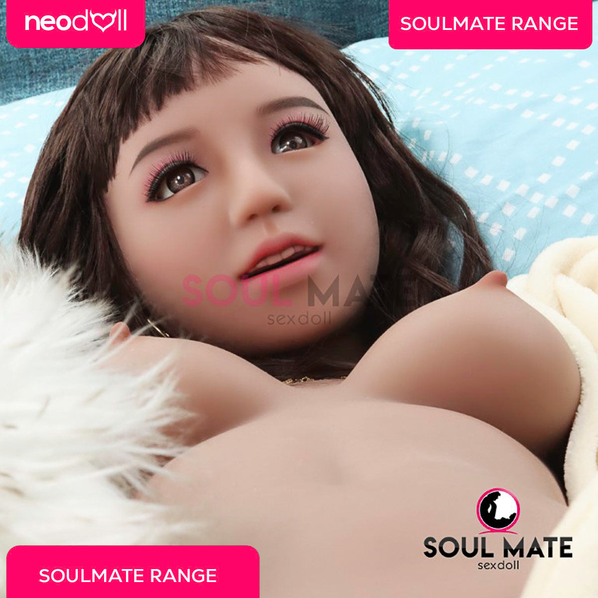 SoulMate Dolls - Kayla Tête avec Torse de Poupée Sexuelle - Brun Clair