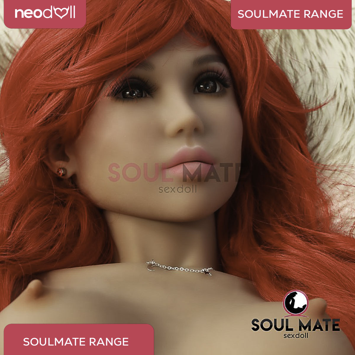 SoulMate Dolls - Lauren Tête avec Torse de Poupée Sexuelle - Brun Clair