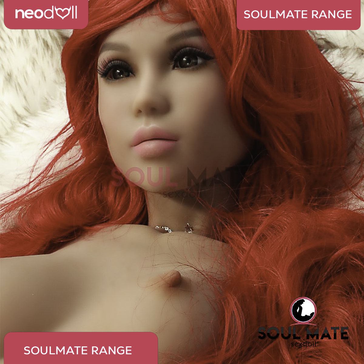 SoulMate Dolls - Lauren Tête avec Torse de Poupée Sexuelle - Brun Clair