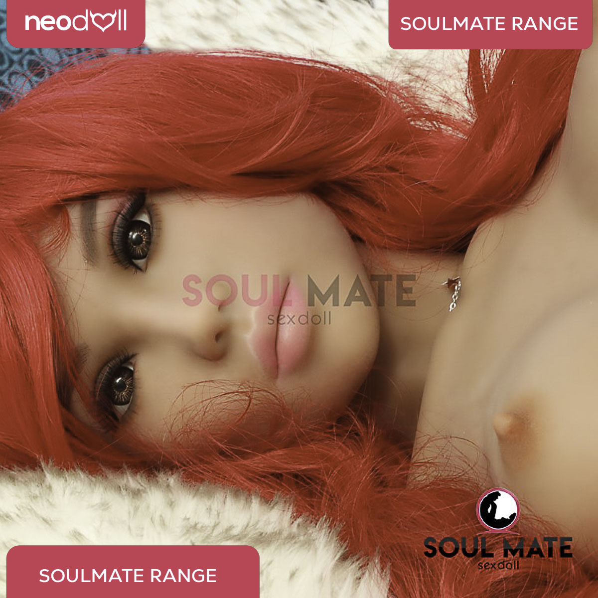 SoulMate Dolls - Lauren Tête avec Torse de Poupée Sexuelle - Brun Clair
