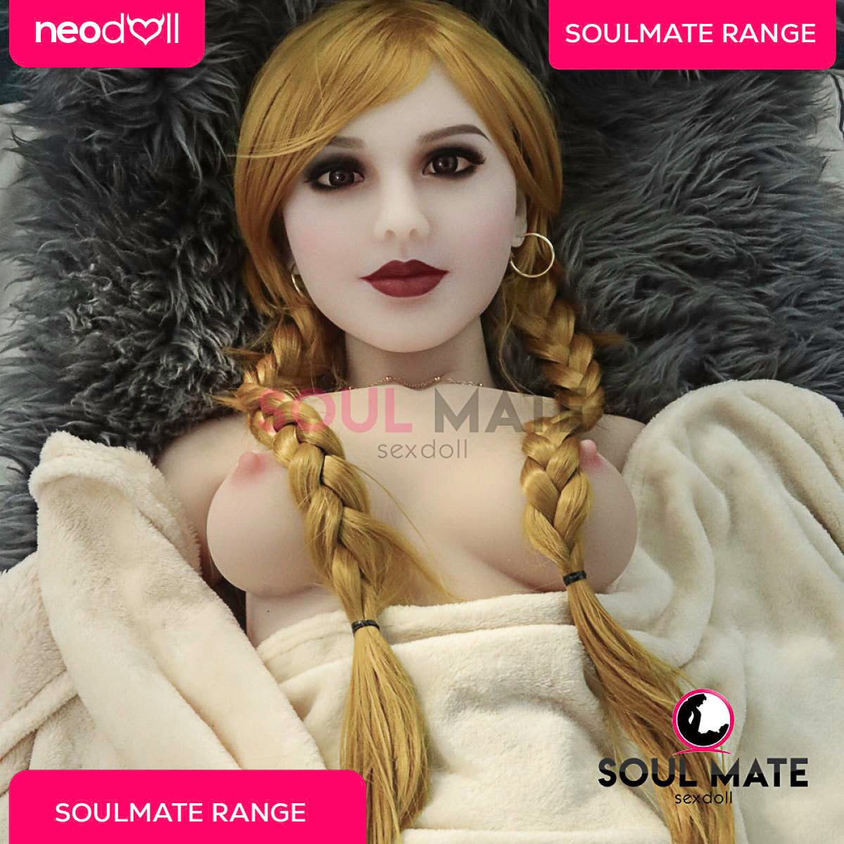 Soulmate Dolls - Alyssa Tête avec Torse de Poupée Sexuelle - Blanche