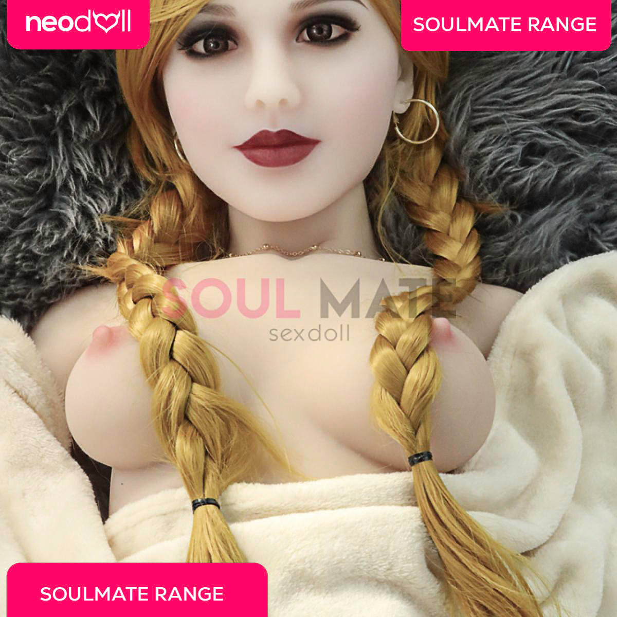 Soulmate Dolls - Alyssa Tête avec Torse de Poupée Sexuelle - Blanche