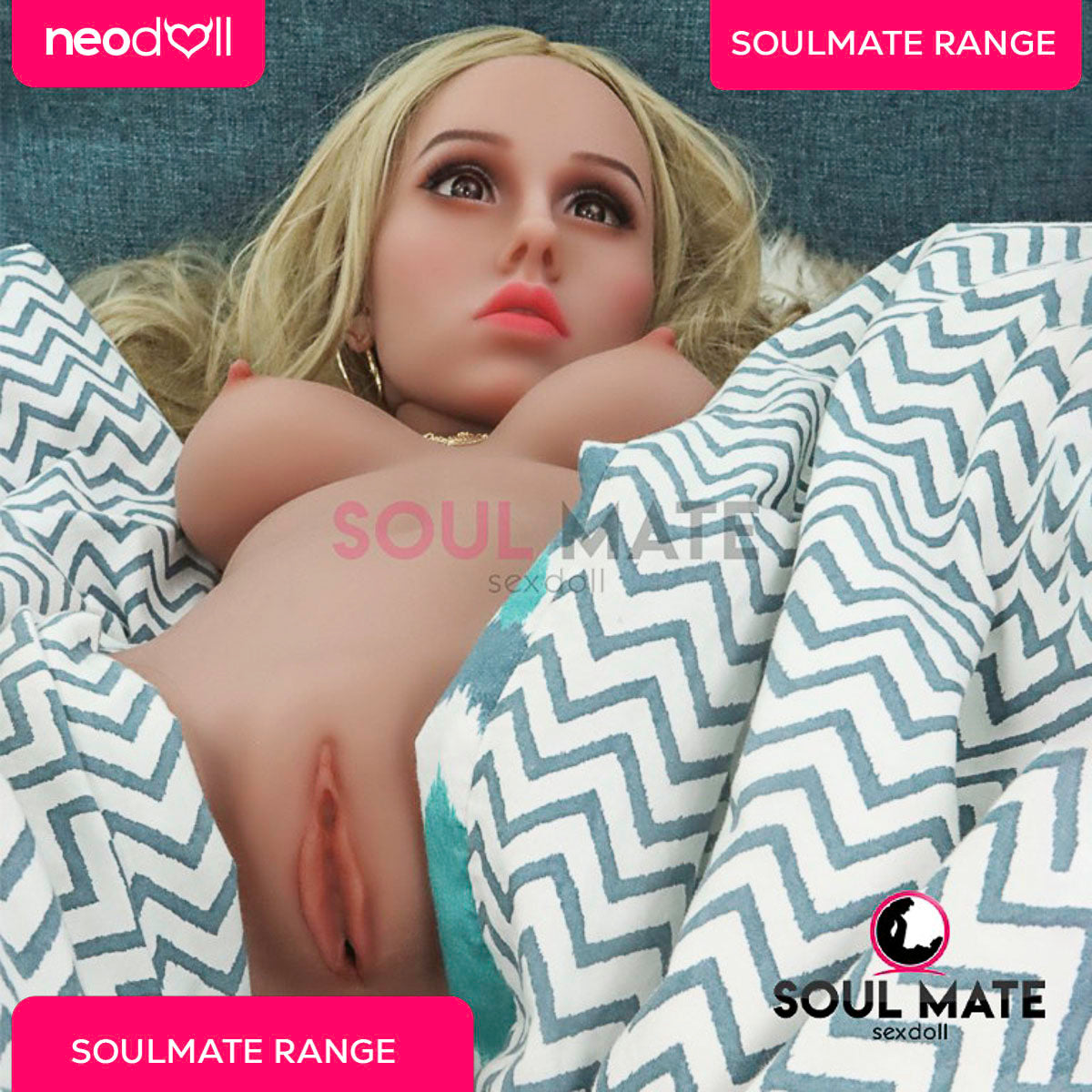 SoulMate Dolls - Alexis Tête avec Torse de Poupée Sexuelle - Brun Clair