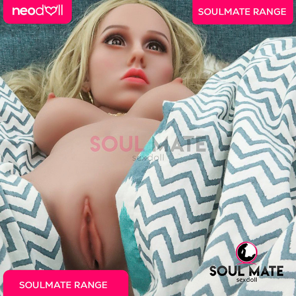 SoulMate Dolls - Alexis Tête avec Torse de Poupée Sexuelle - Brun Clair