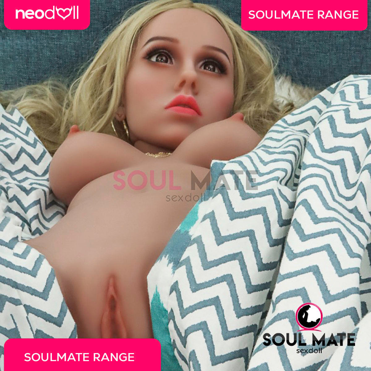 SoulMate Dolls - Alexis Tête avec Torse de Poupée Sexuelle - Brun Clair