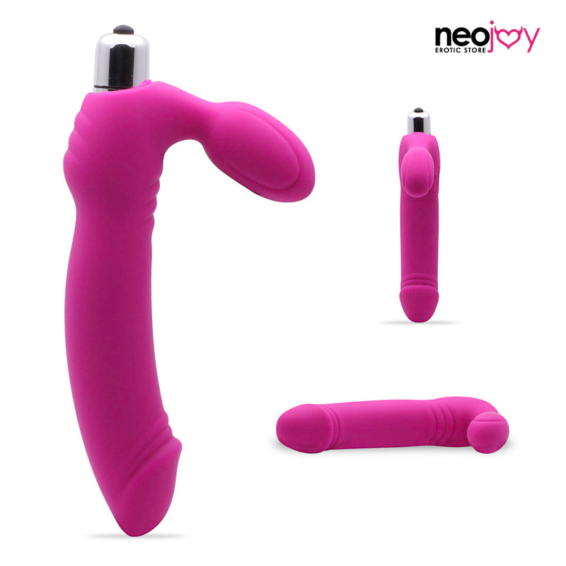 Vibromasseur Gode Double Insertable Neojoy - Grand Rose video