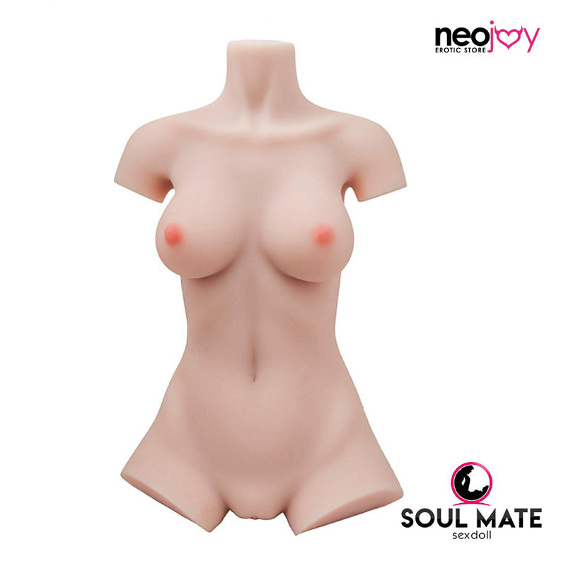 SoulMate - Torse de Poupée Sexuelle Réaliste en TPE - Blanc - 80 cm - 13,5 kg video