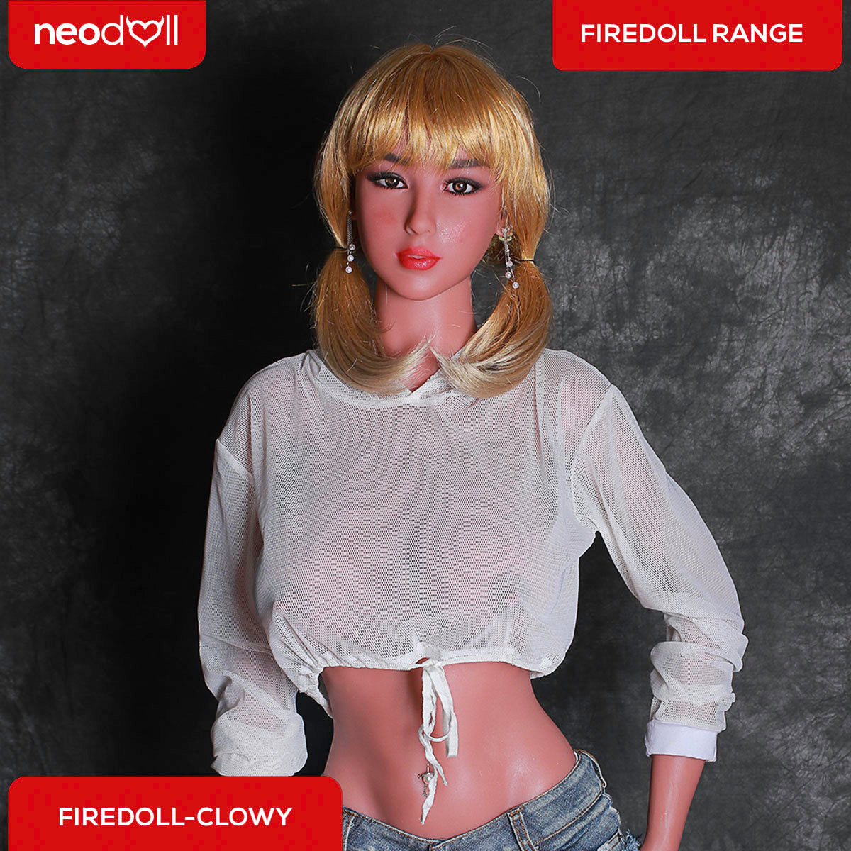 Fire Doll - Clowy - Poupée de Sexe Réaliste - 158cm - Gel Sein - Bronzage Léger