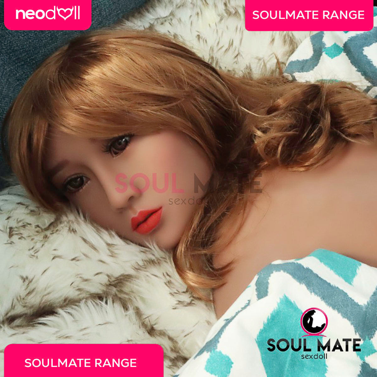 SoulMate Dolls - Josie Tête avec Torse de Poupée Sexuelle - Brun Clair