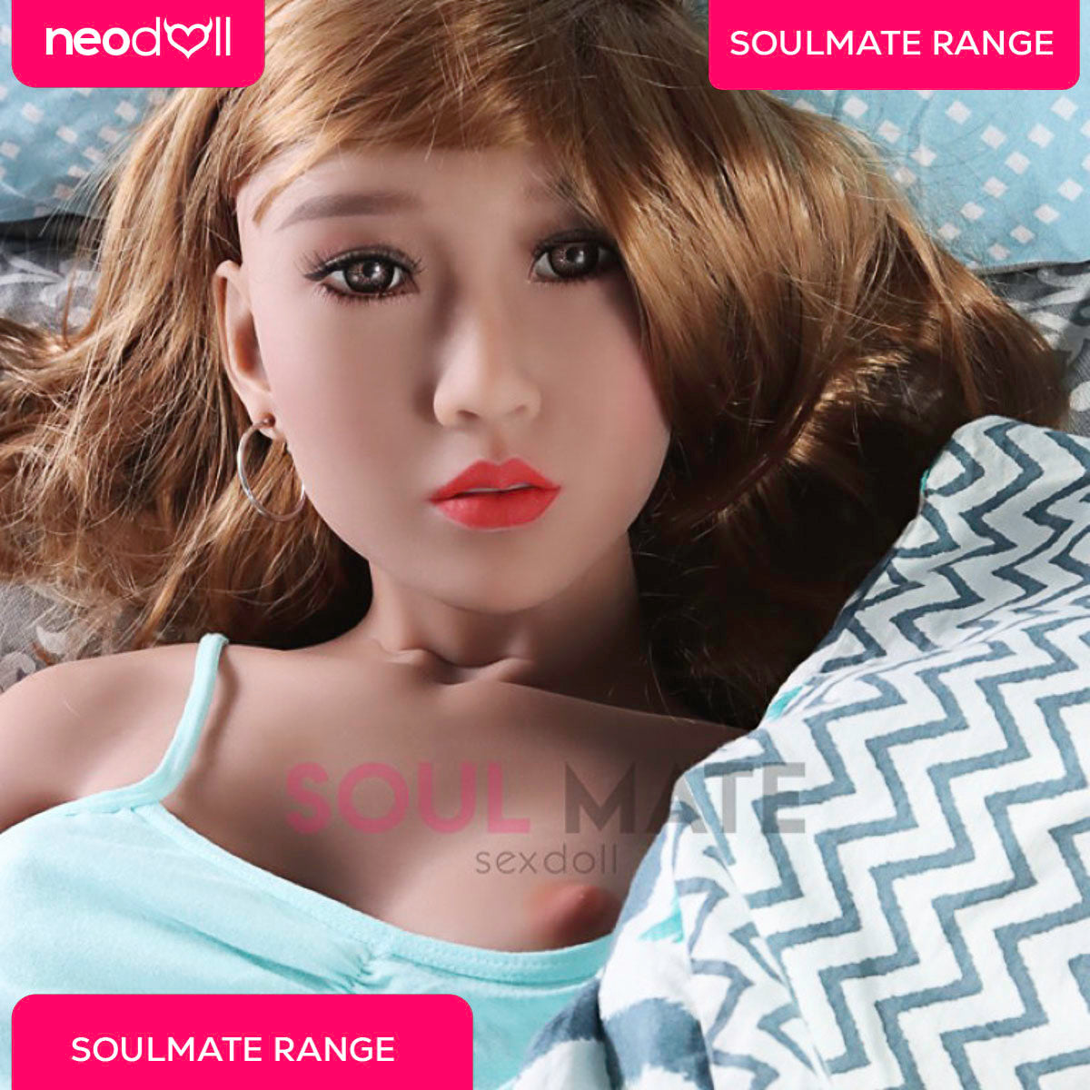 SoulMate Dolls - Josie Tête avec Torse de Poupée Sexuelle - Brun Clair