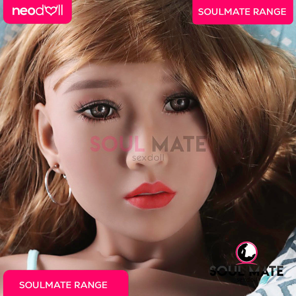 SoulMate Dolls - Josie Tête avec Torse de Poupée Sexuelle - Brun Clair