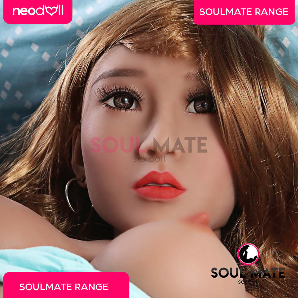 SoulMate Dolls - Josie Tête avec Torse de Poupée Sexuelle - Brun Clair