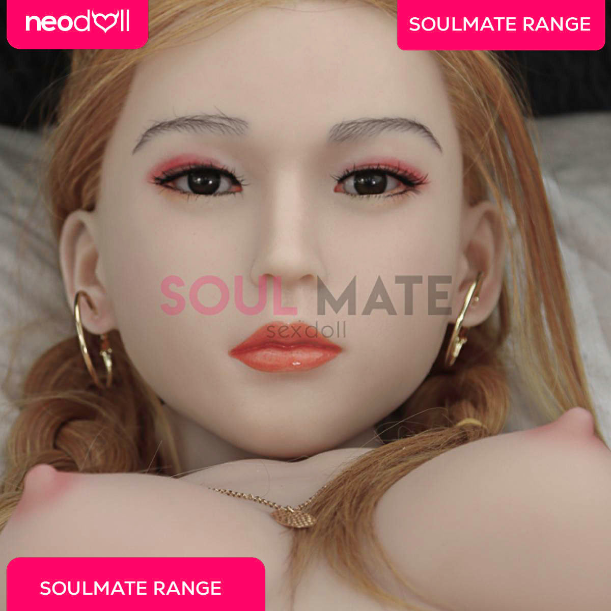Soulmate Dolls - Daniela Cheveux Empilés Sur la Tête avec Torse de Poupée Sexuelle - Blanche