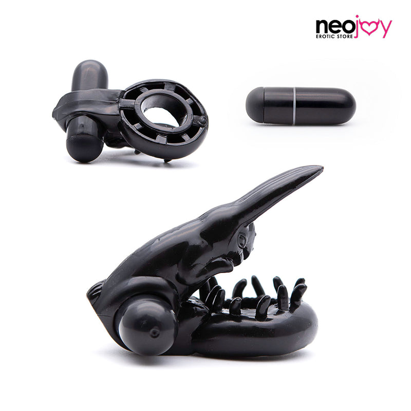 Neojoy Dark Cock Ring - Anneau pénien en gel pour érection améliorée - Bullet clitoridien video