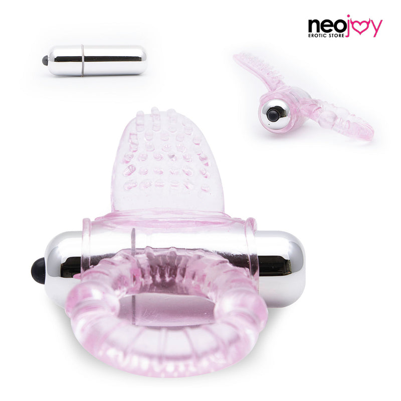 Neojoy Anneau de langue Anneau de pénis en gel Améliorateur d'érection - Vibromasseur clitoridien video