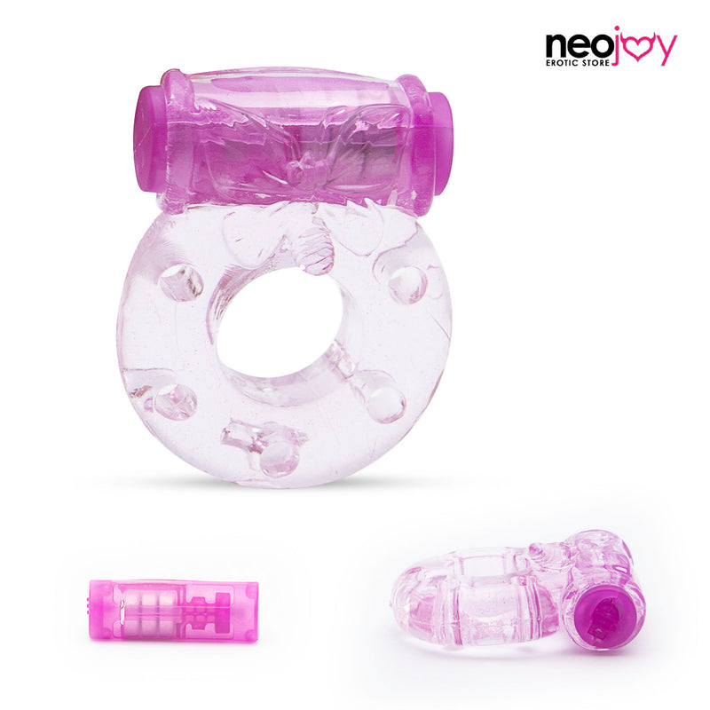 Neojoy Anneau de pénis Jelly pour érection améliorée Vibromasseur clitoridien - 3.5cm video