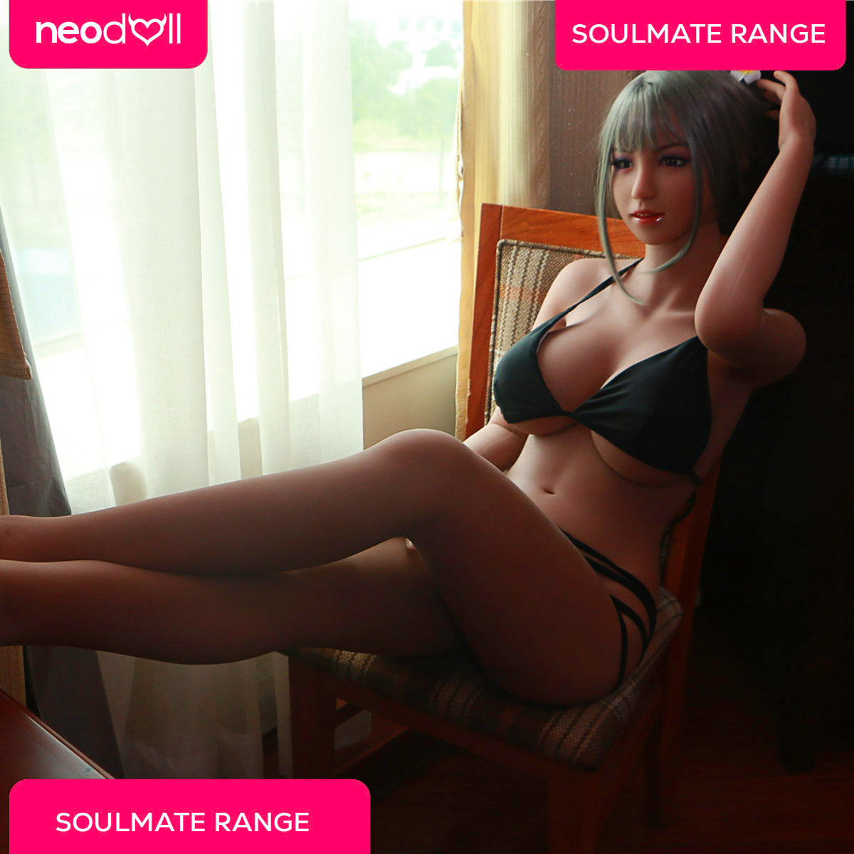 SoulMate - Hailey - Poupée de Sexe Réaliste - 163cm - Brun Clair