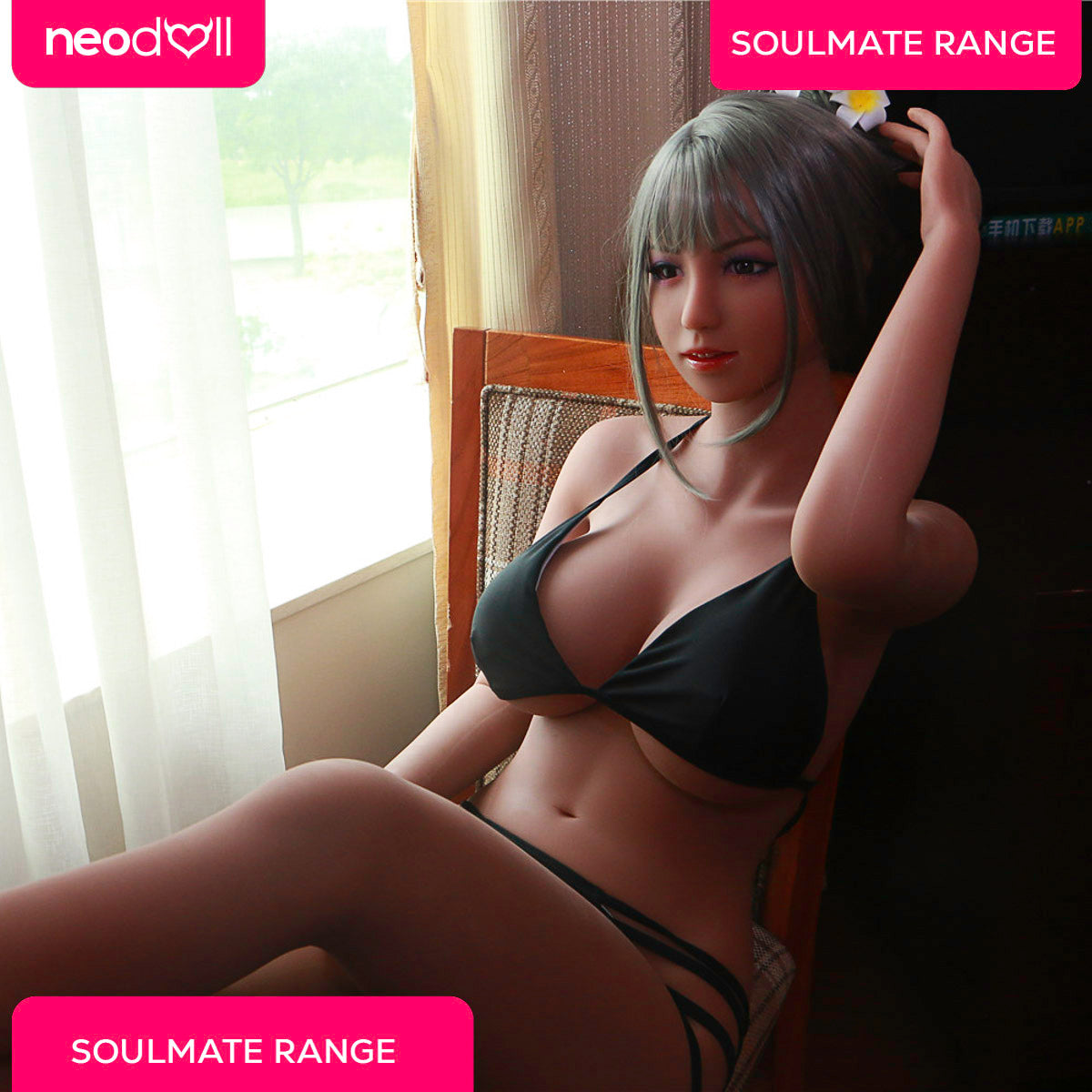 SoulMate - Hailey - Poupée de Sexe Réaliste - 163cm - Brun Clair