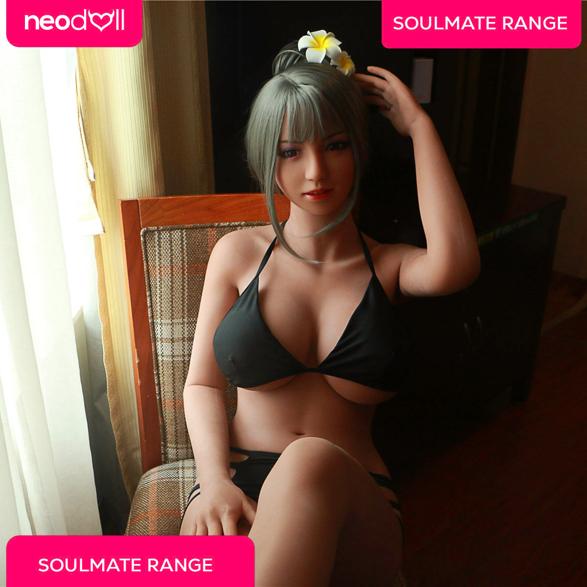 SoulMate - Hailey - Poupée de Sexe Réaliste - 163cm - Brun Clair