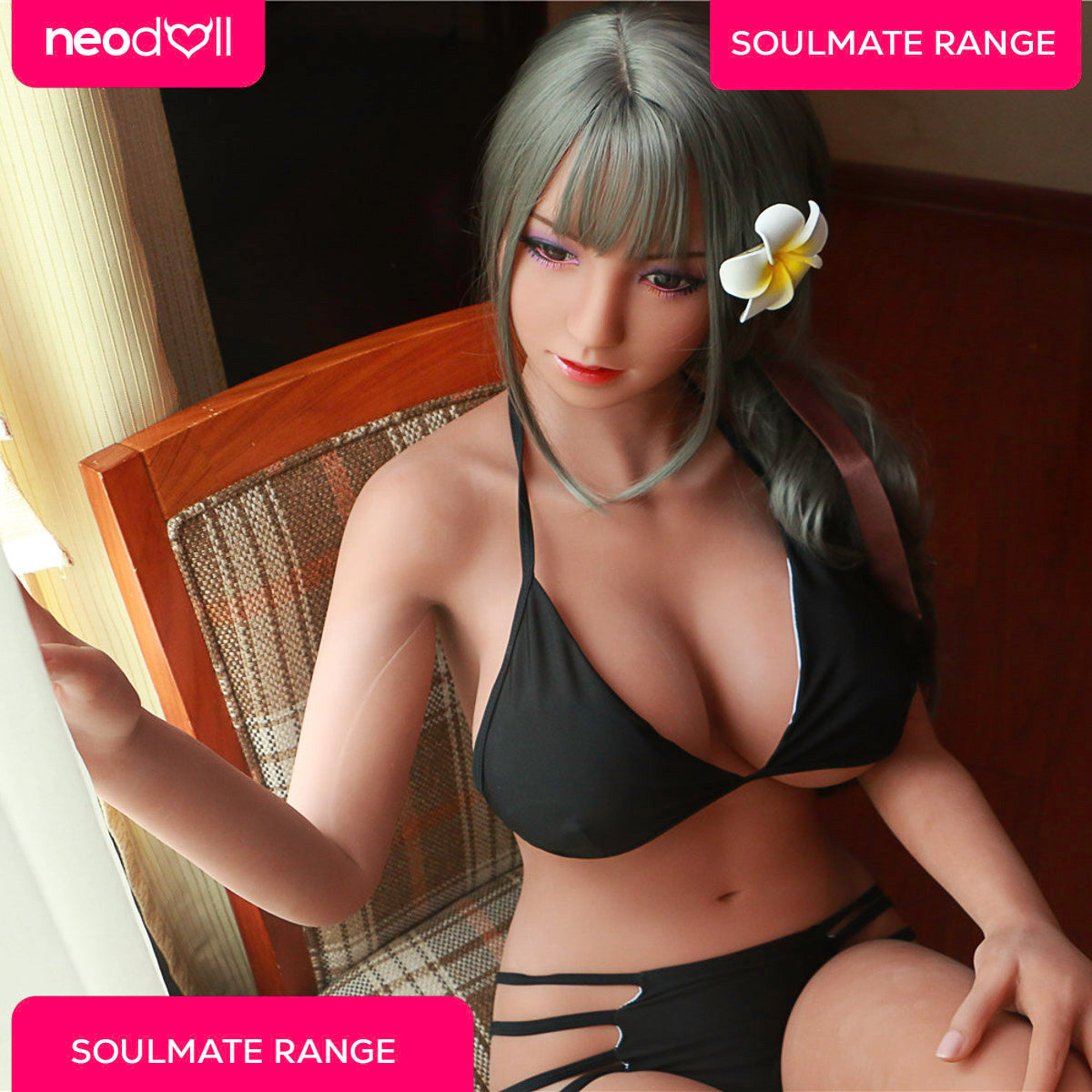 SoulMate - Hailey - Poupée de Sexe Réaliste - 163cm - Brun Clair
