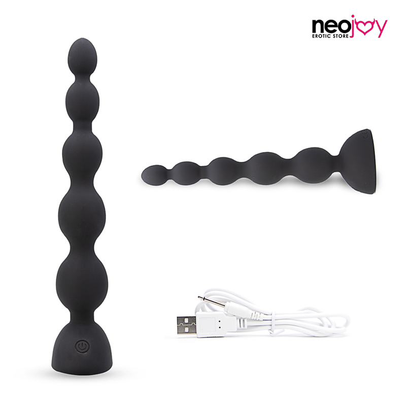 Neojoy Double Vibe Beads - Vibromasseur anal à 10 vitesses - Plug anal en silicone pour massage de la prostate - Jouet sexuel pour adultes video