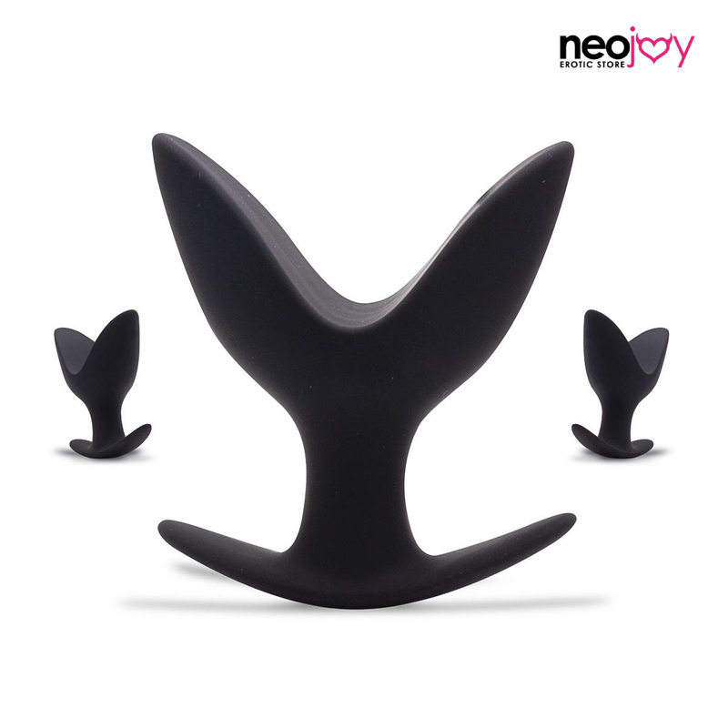 Neojoy Plug anal super extensible en silicone noir avec base plate moyen video