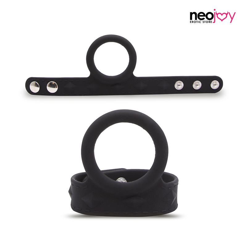 Neojoy Anneau pénien de bondage réglable en silicone - Taille S (3 cm) video