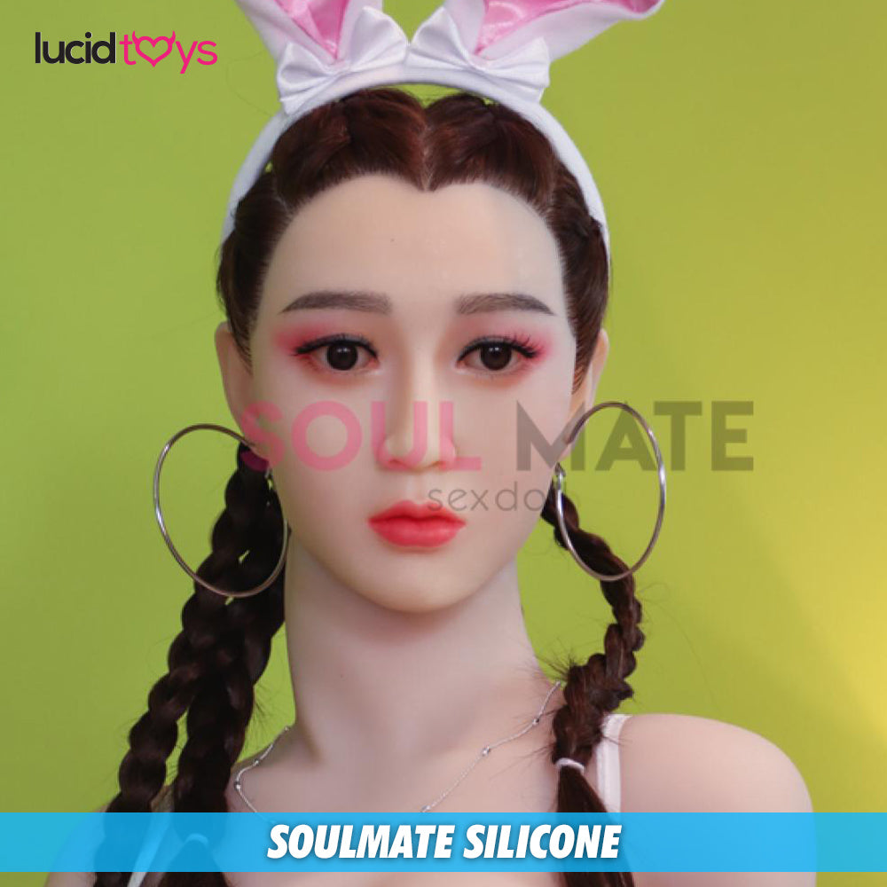 SoulMate Dolls - Jocelyn - Poupée de Sexe Hybride en TPE Silicone - Cheveux Implémentés - 155cm - Blanche
