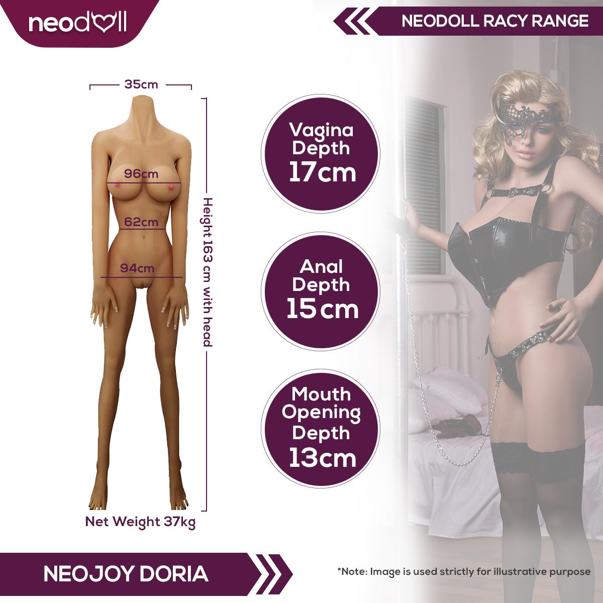 Neodoll Racy Doria - Poupée de Sexe Réaliste - 163cm - Brun