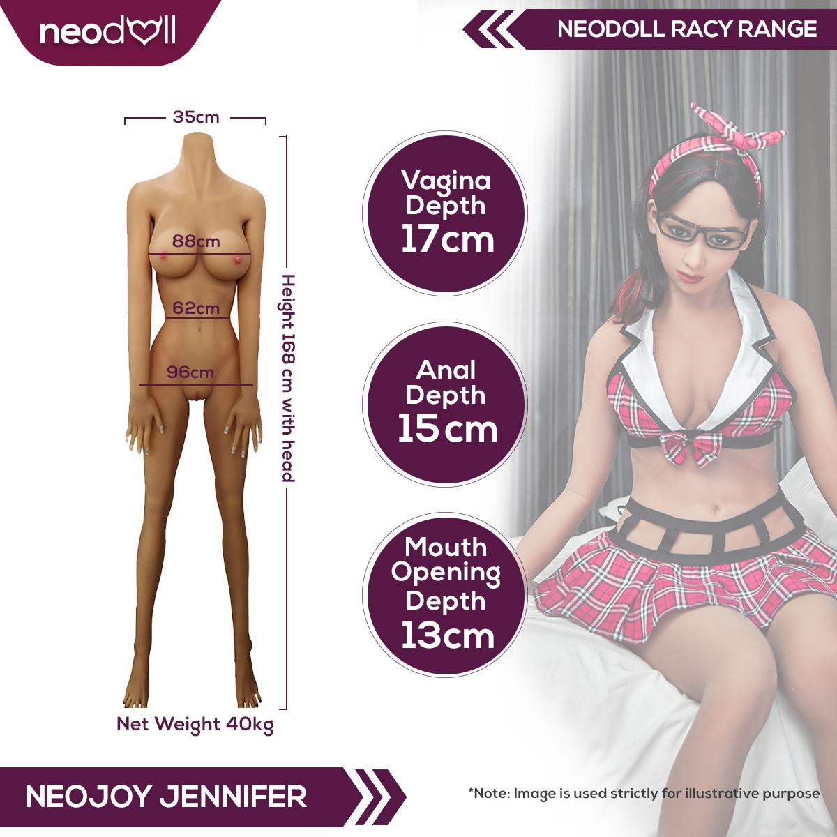 Neodoll Racy Jennifer - Poupée de Sexe Réaliste - 168cm Plus - Brun
