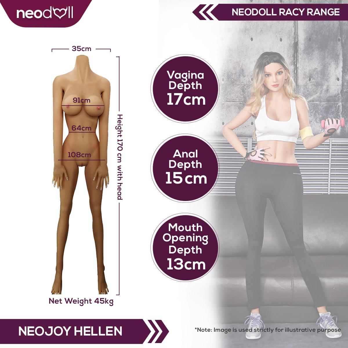 Neodoll Racy Ellen - Poupée de Sexe Réaliste - 170cm - Bronzer