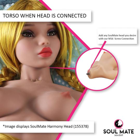 Soulmate Dolls - Alyssa Tête avec Torse de Poupée Sexuelle  - Brun Clair