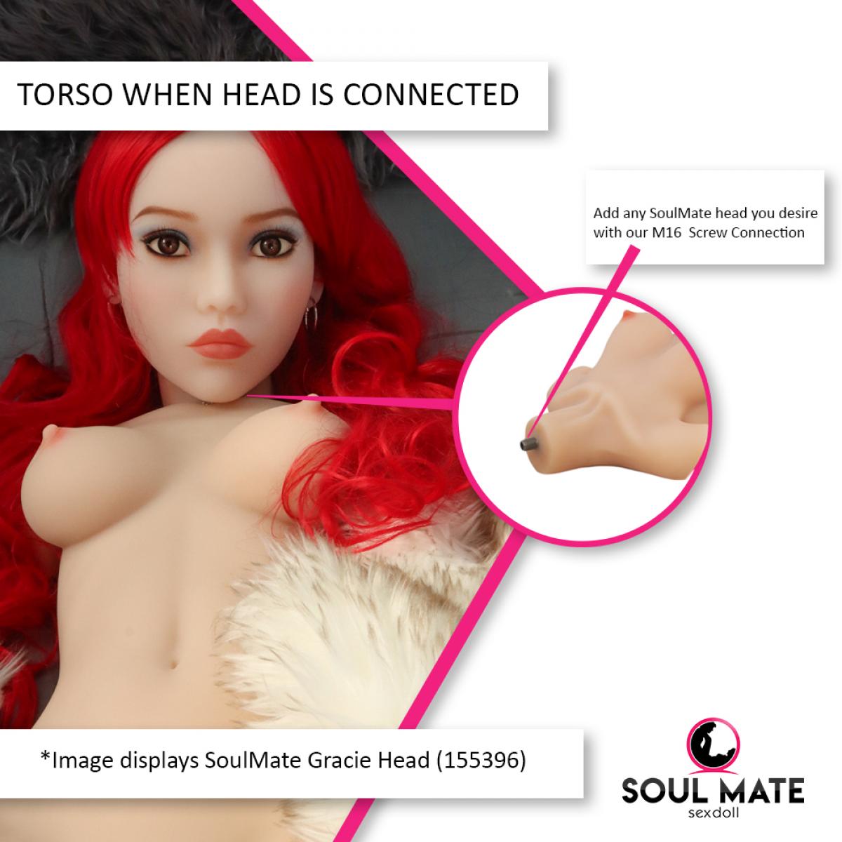 Soulmate Dolls - Lilly Tête avec Torse de Poupée Sexuelle - Blanche