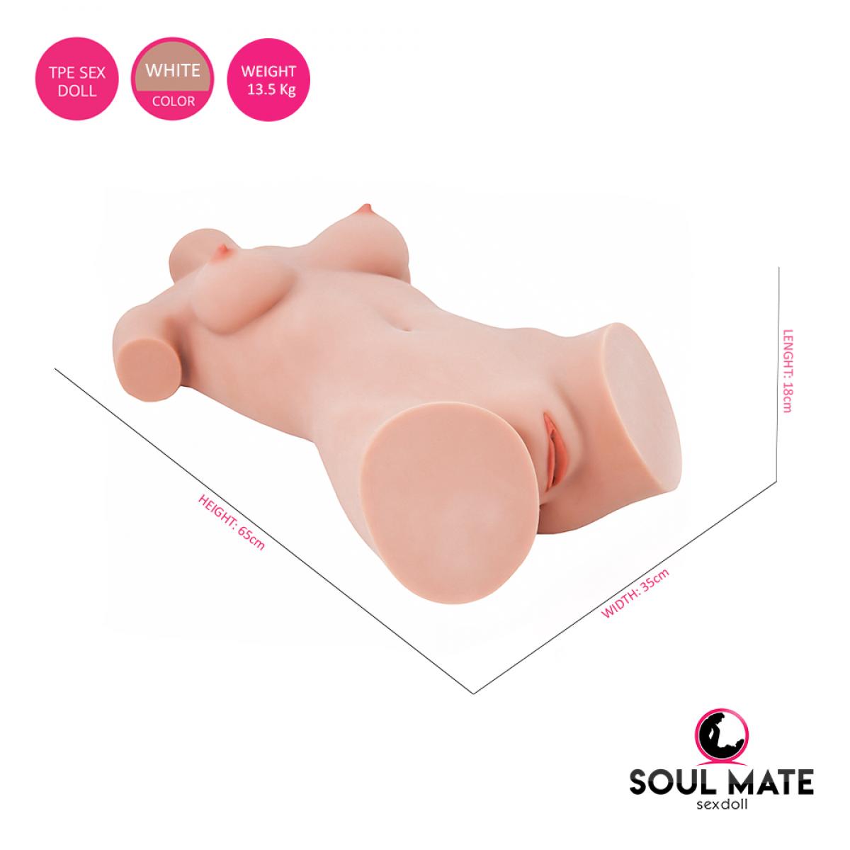 Soulmate Dolls - Lilly Tête avec Torse de Poupée Sexuelle - Blanche