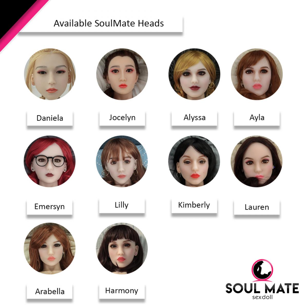 Soulmate Dolls - Lilly Tête avec Torse de Poupée Sexuelle - Blanche