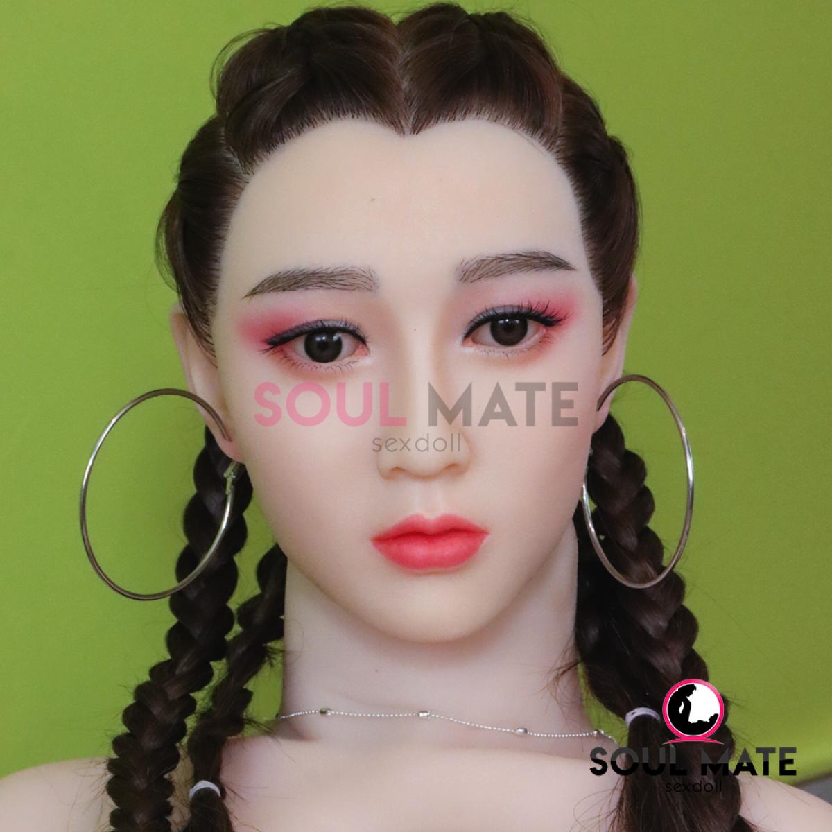 SoulMate - Jocelyn - Poupée de Sexe Hybride en TPE Silicone - Cheveux Implémentés - 155cm - Blanche