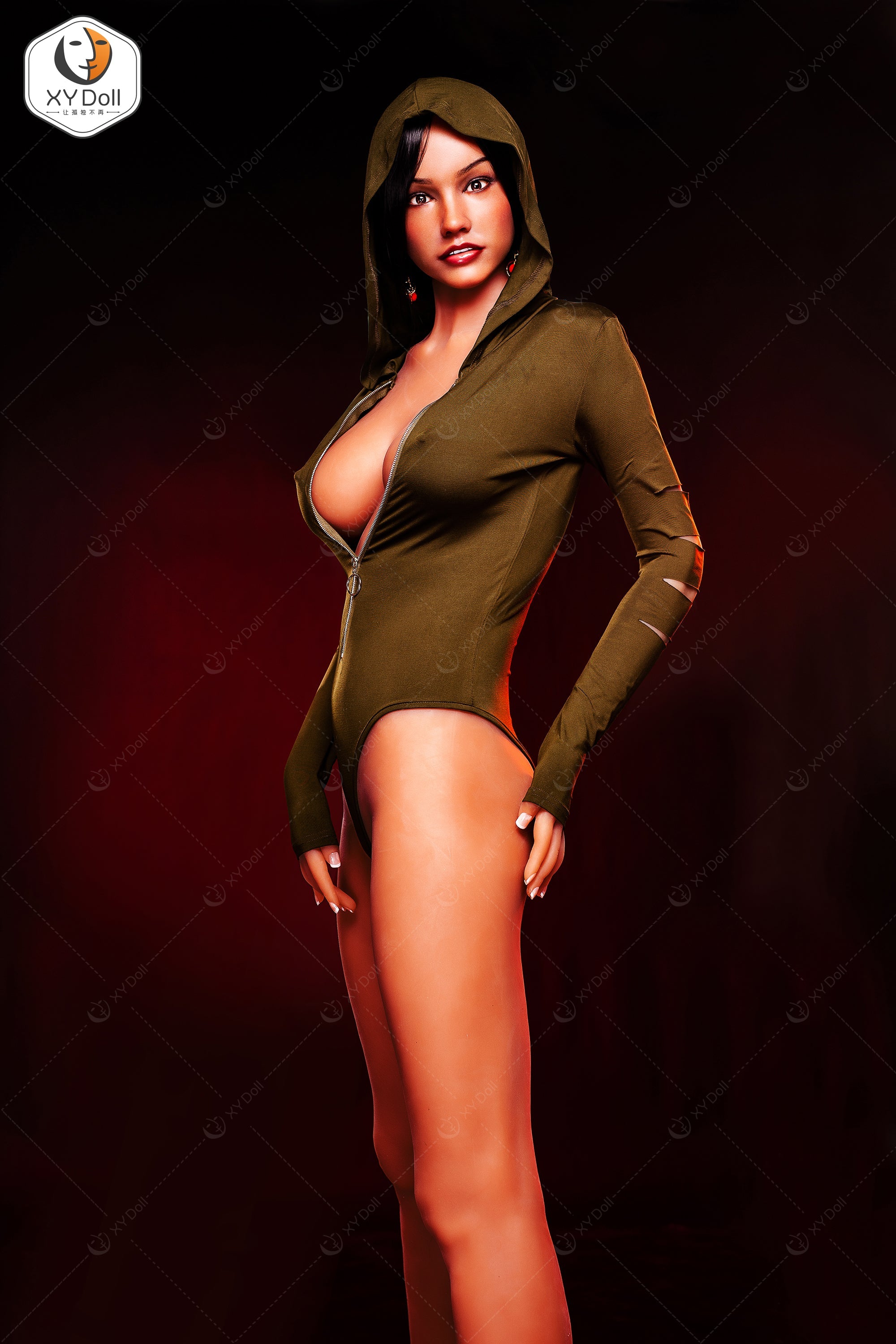 XYDoll - Alma - Poupée de Sexe Hybride en TPE Silicone - 170cm - Gel Sein - Bronzer