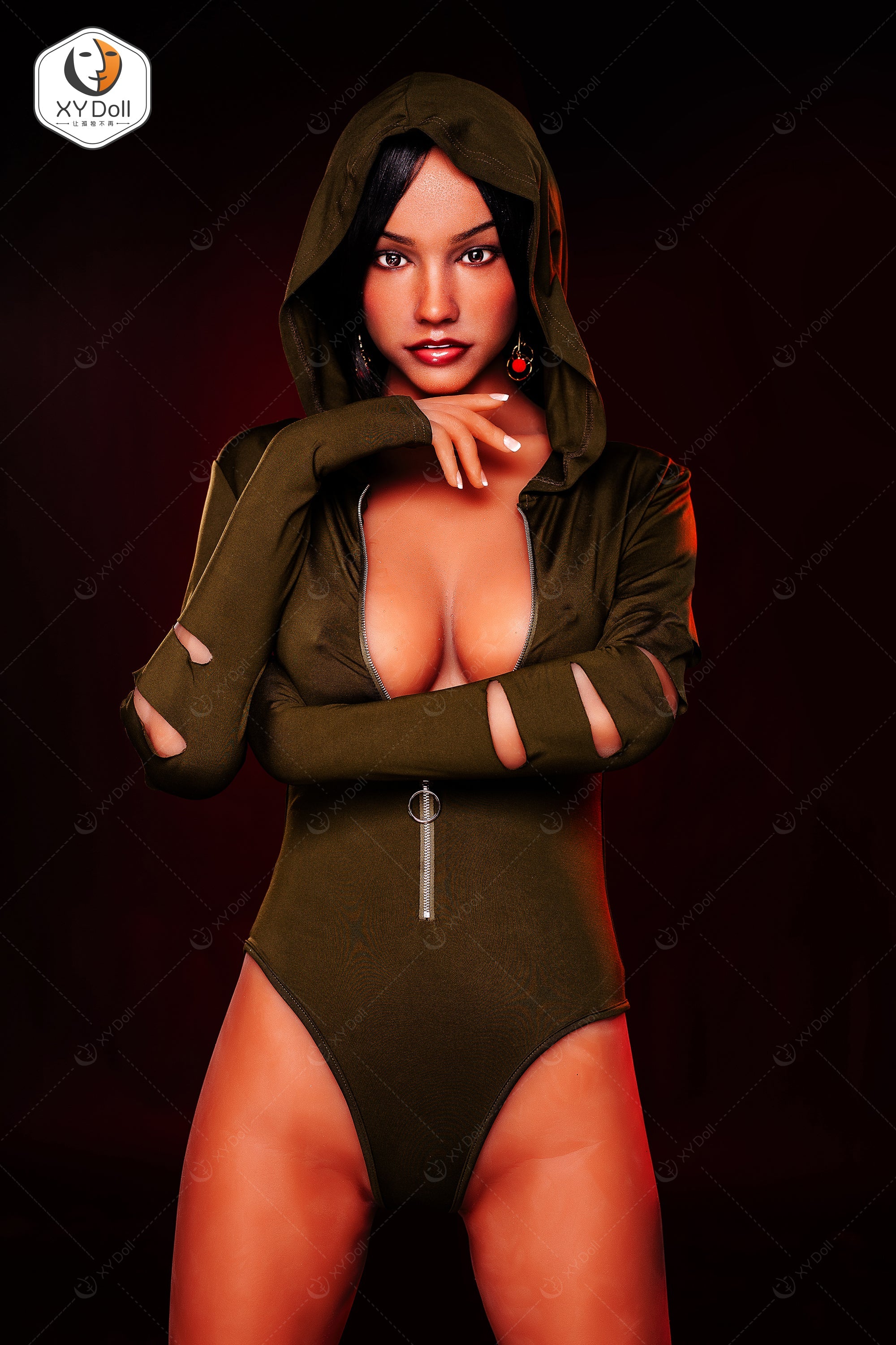 XYDoll - Alma - Poupée de Sexe Hybride en TPE Silicone - 170cm - Gel Sein - Bronzer