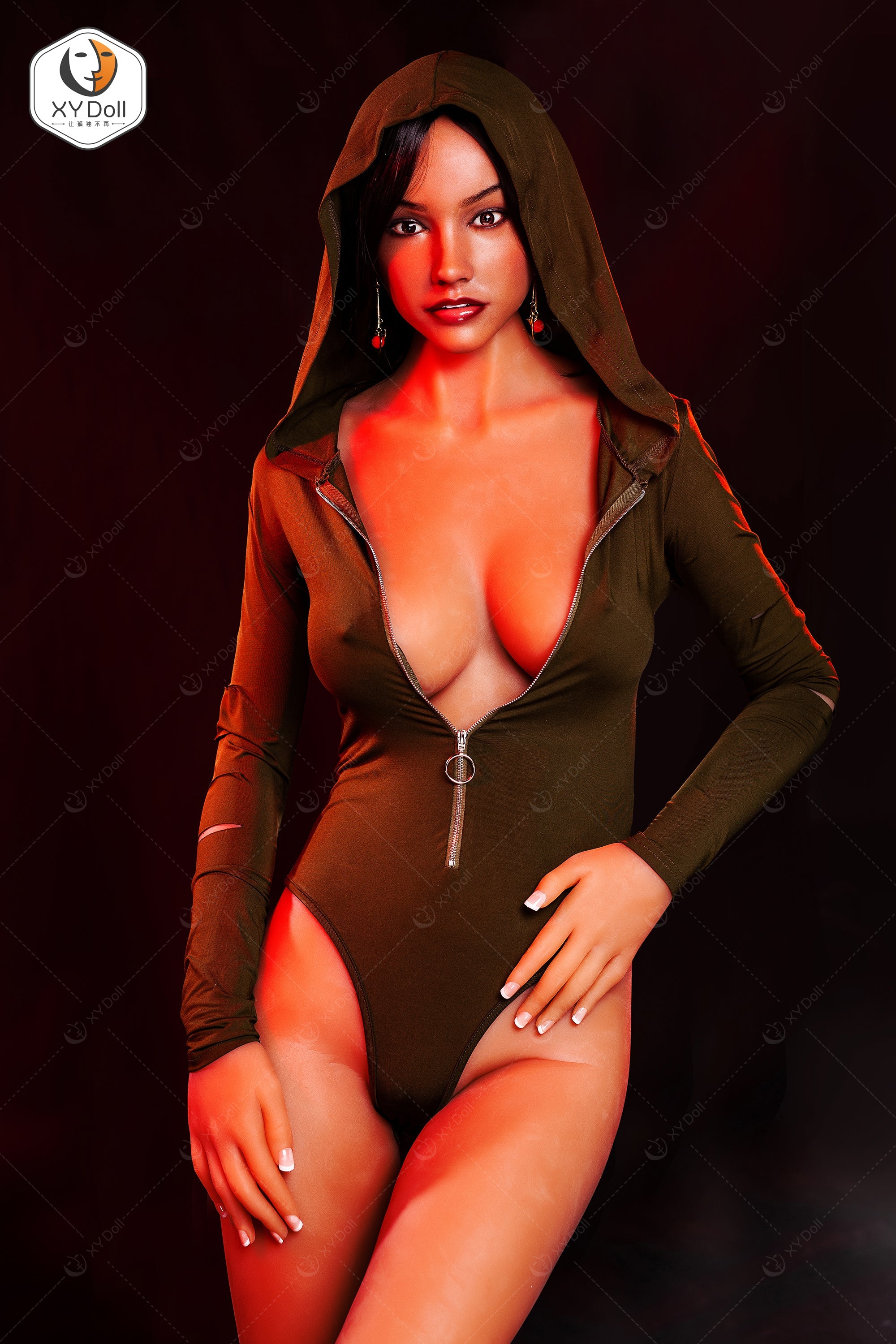 XYDoll - Alma - Poupée de Sexe Hybride en TPE Silicone - 170cm - Gel Sein - Bronzer